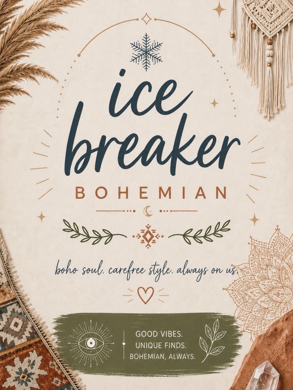 Ice Breaker Bohemian - Neutral & Olive